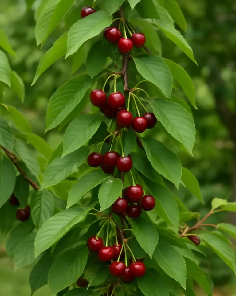 پوشش برگ درخت گیلاس